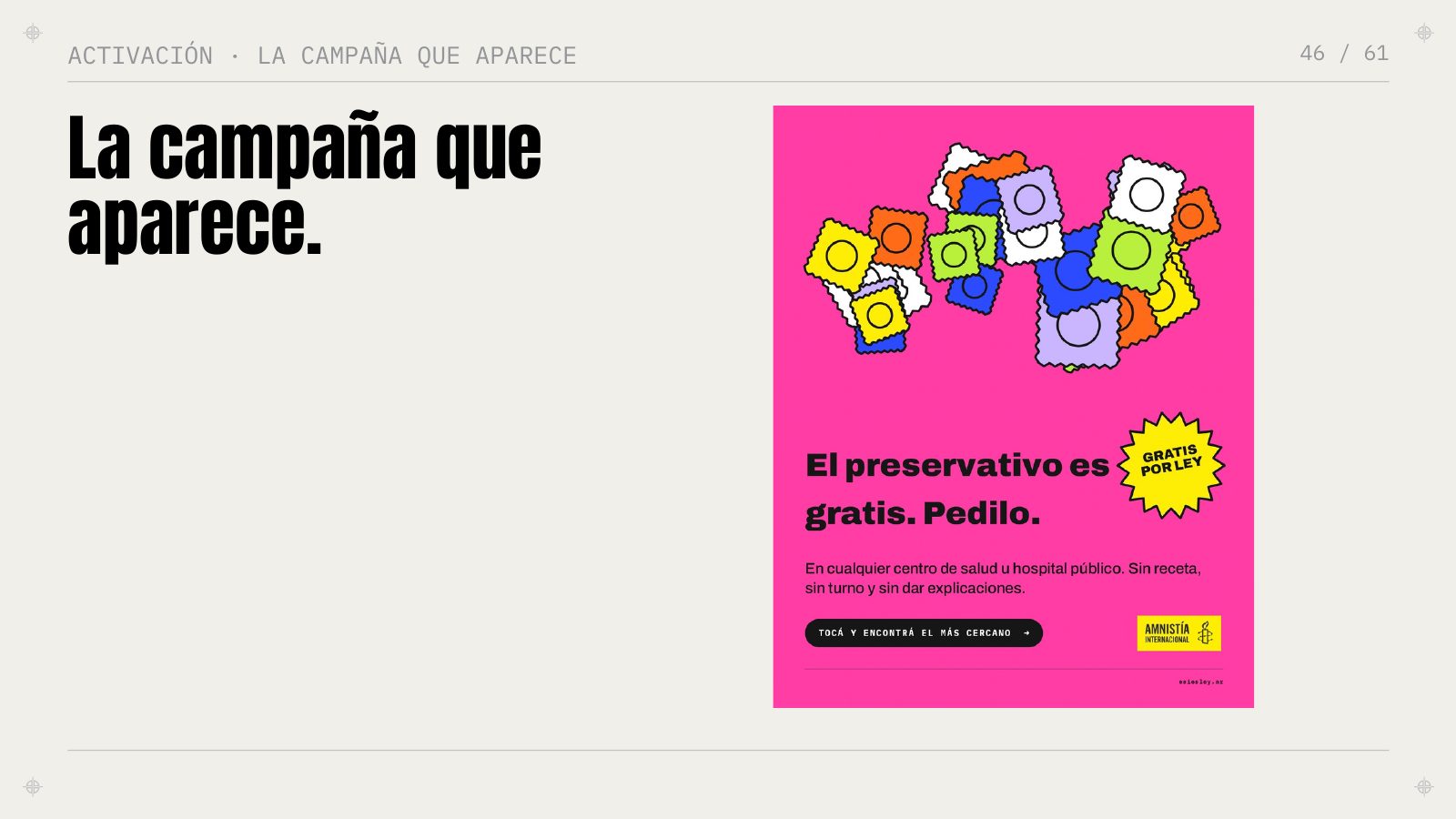 Colour register poster: el preservativo es gratis