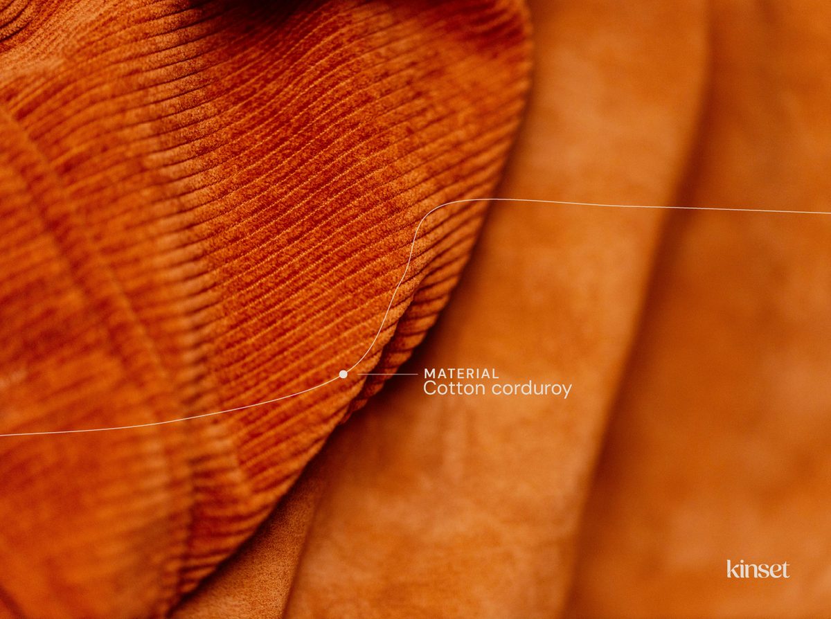 Slide 2: material, cotton corduroy