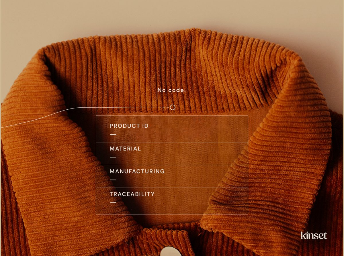 Slide 5: no code, empty fields for product ID, material, manufacturing, traceability