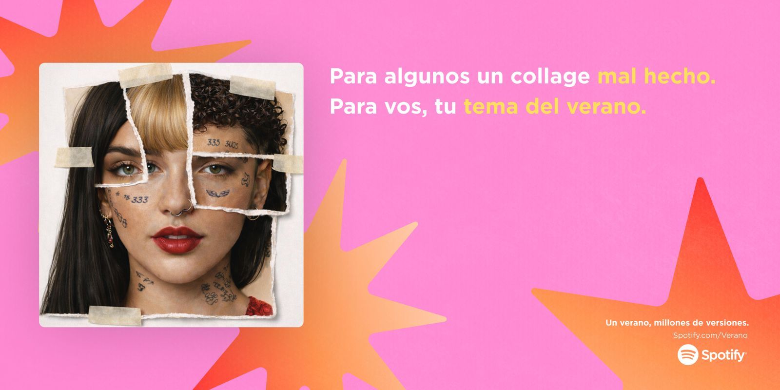 Spotify banner: para algunos un collage mal hecho, para vos tu tema del verano