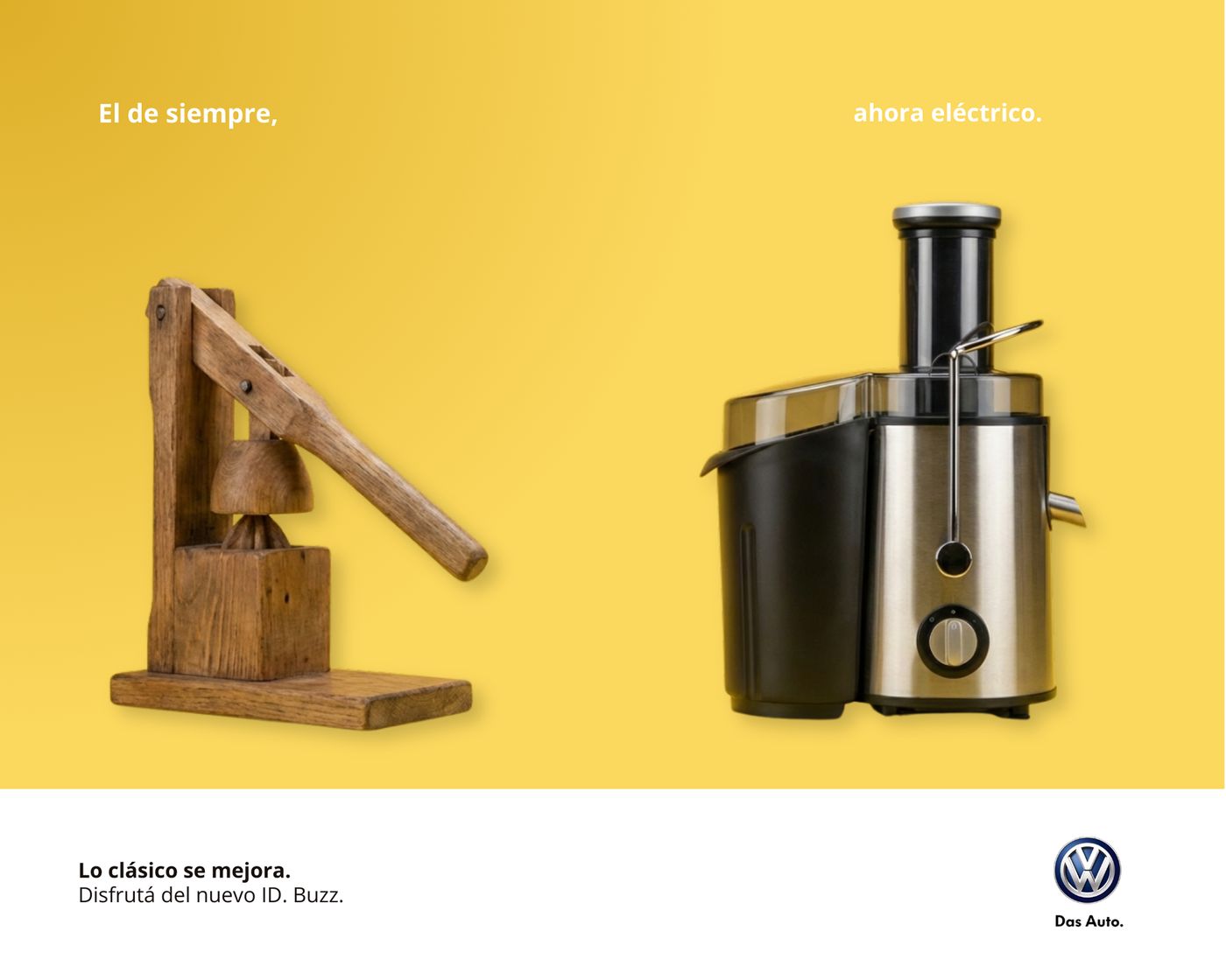 Hand juicer next to an electric juicer: lo clásico se mejora